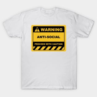 Sarcastic Human Warning Label Anti-Social T-Shirt
